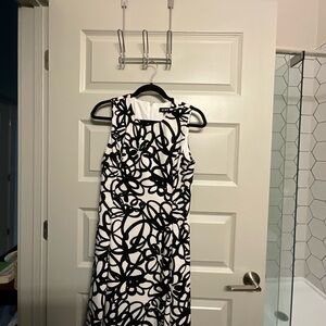 Elegant Professional Black and White Dress